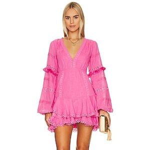 HEMANT AND NANDITA Ruby Short Dress in Pink